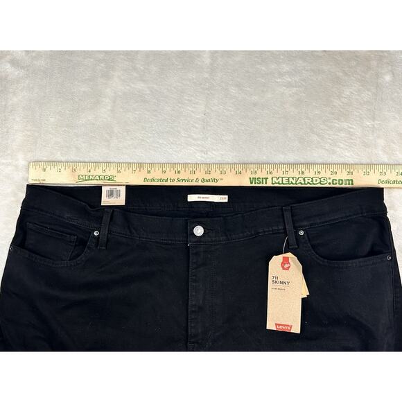 Levis 711 Skinny Jeans Womens Size 26W Black High Rise Sculpt Hypersoft Stretch - Picture 4 of 11